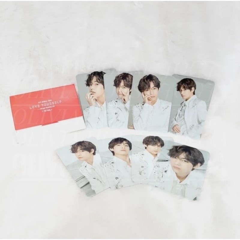 Photocard V Taehyung BTS The Final Love Yourself Merah Mini Photocard BTS World Tour Love Yourself S