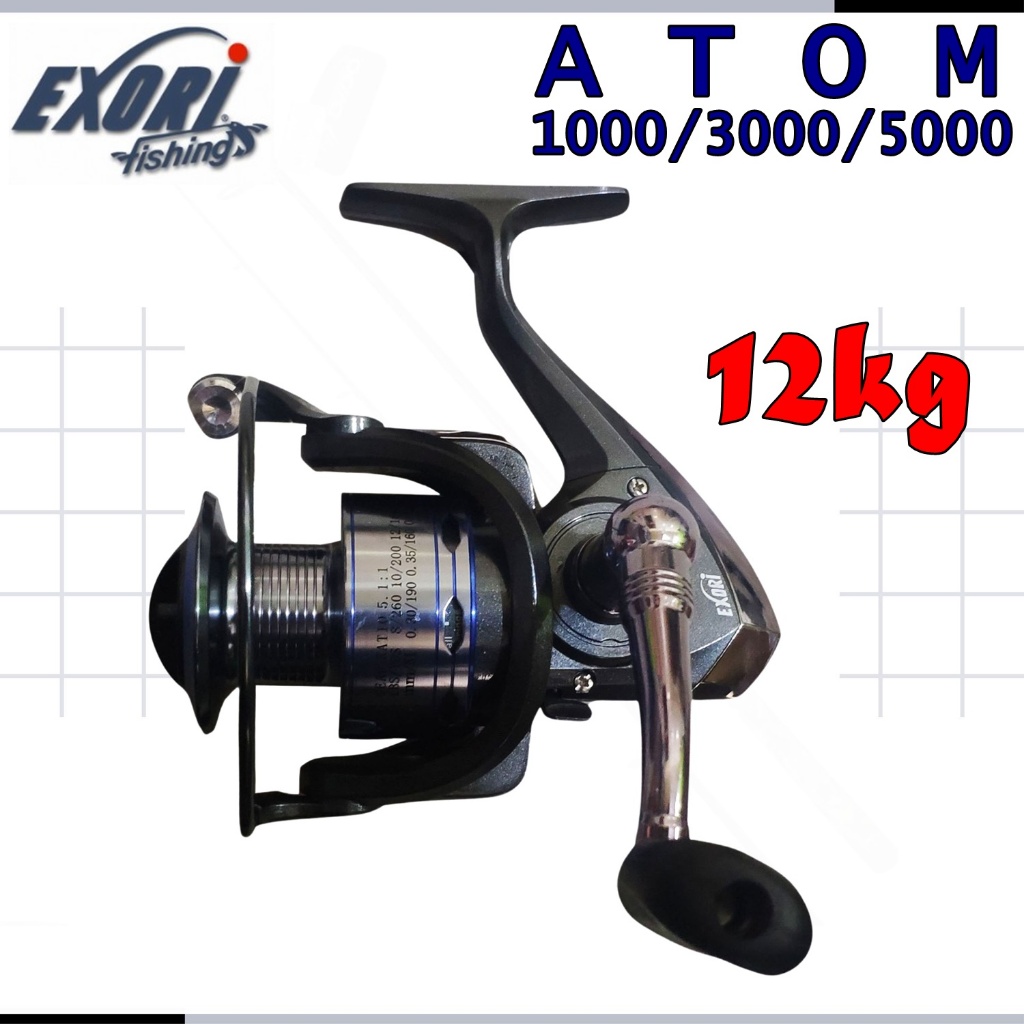 Reel Exori Atom 1000/3000/5000 Max Drag 12kg