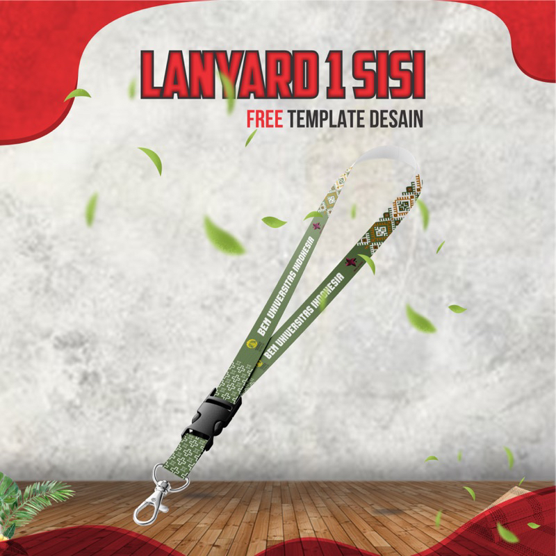 

[FREE DESIGN] Cetak Tali Lanyard Id Card Nametag Printing sublime custom 1 sisi