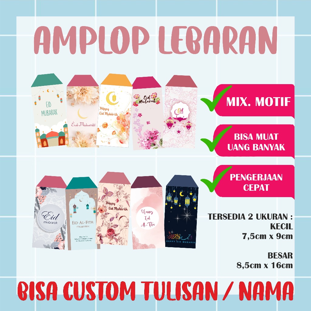 

Amplop Lebaran Amplop Idul Fitri Amplop THR Murah Bisa Custom (Part 3)