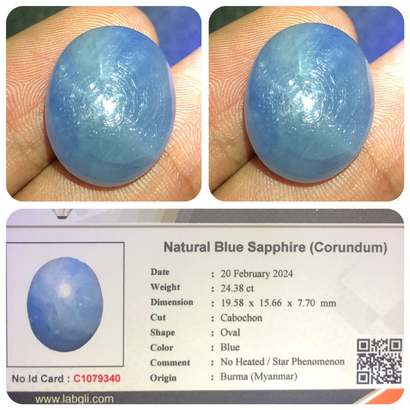 Natural blue saphire / batu saphire burma