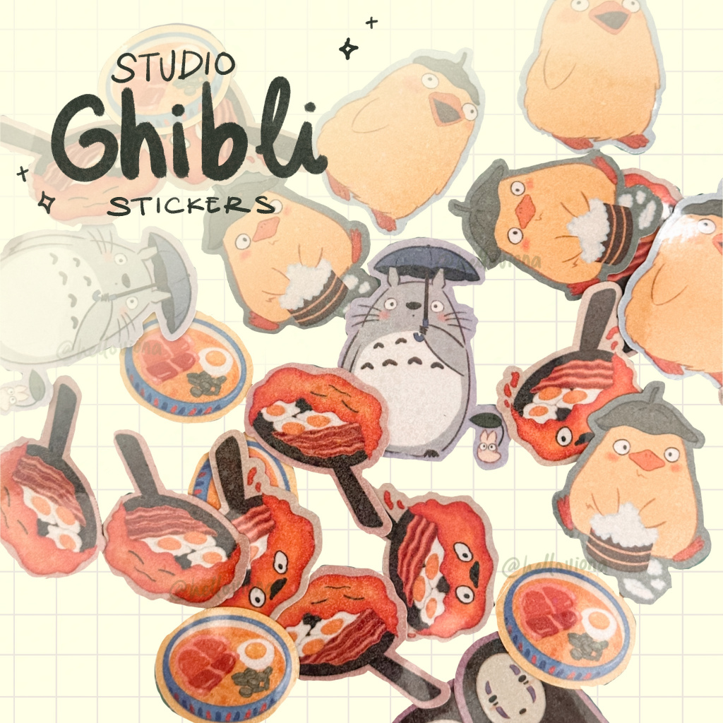 

Ghibli Glitter Stickers | Hello Viona