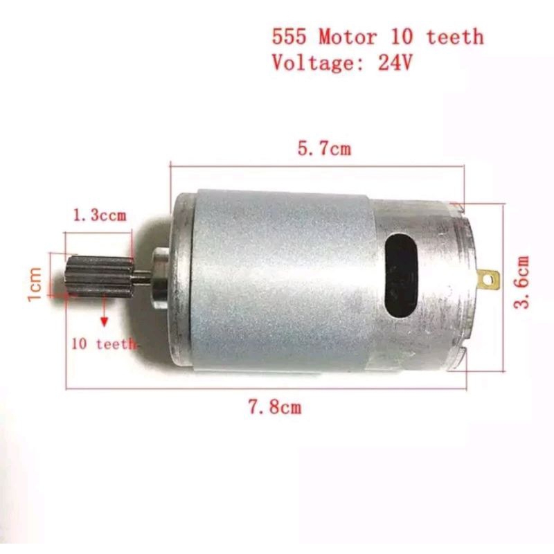 Dinamo RS555 24V mobil mainan aki anak