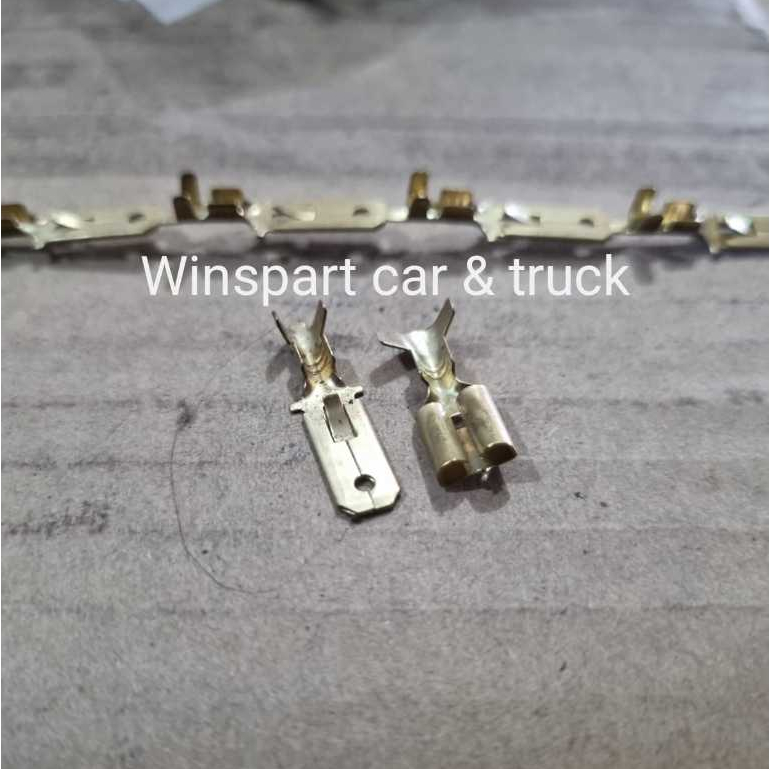 TERMINAL SKUN KABEL GEPENG MALE & FEMALE / JANTAN & BETINA TEMBAGA (PRODUK PELENGKAP) MERK WP