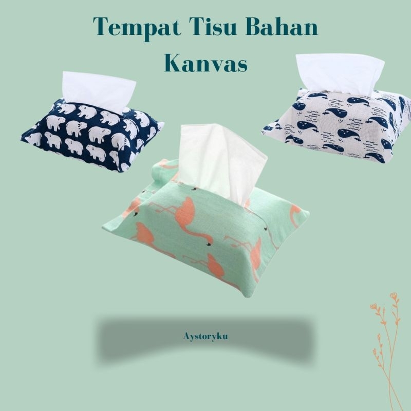 Tempat Tisu Kanvas lucu unik Mobil Rumah
