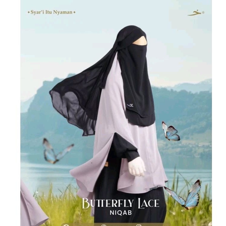 BUTTERFLY Lace Niqab Purdah Yaman • Khadijah Indonesia #dhiyasyari #khadijahindonesia