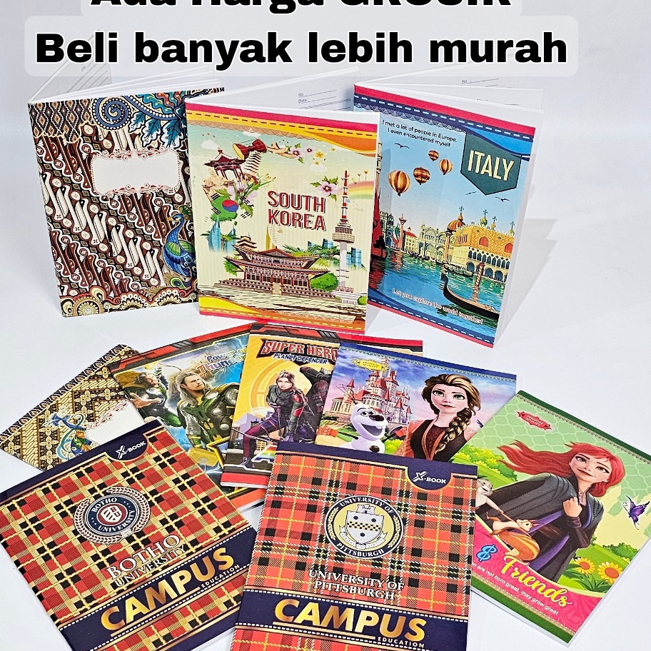 

XG34448 SOS Buku Tulis XBook KwartoKecil isi 381bk Buku Catatan Buku Sekolah Bergaris
