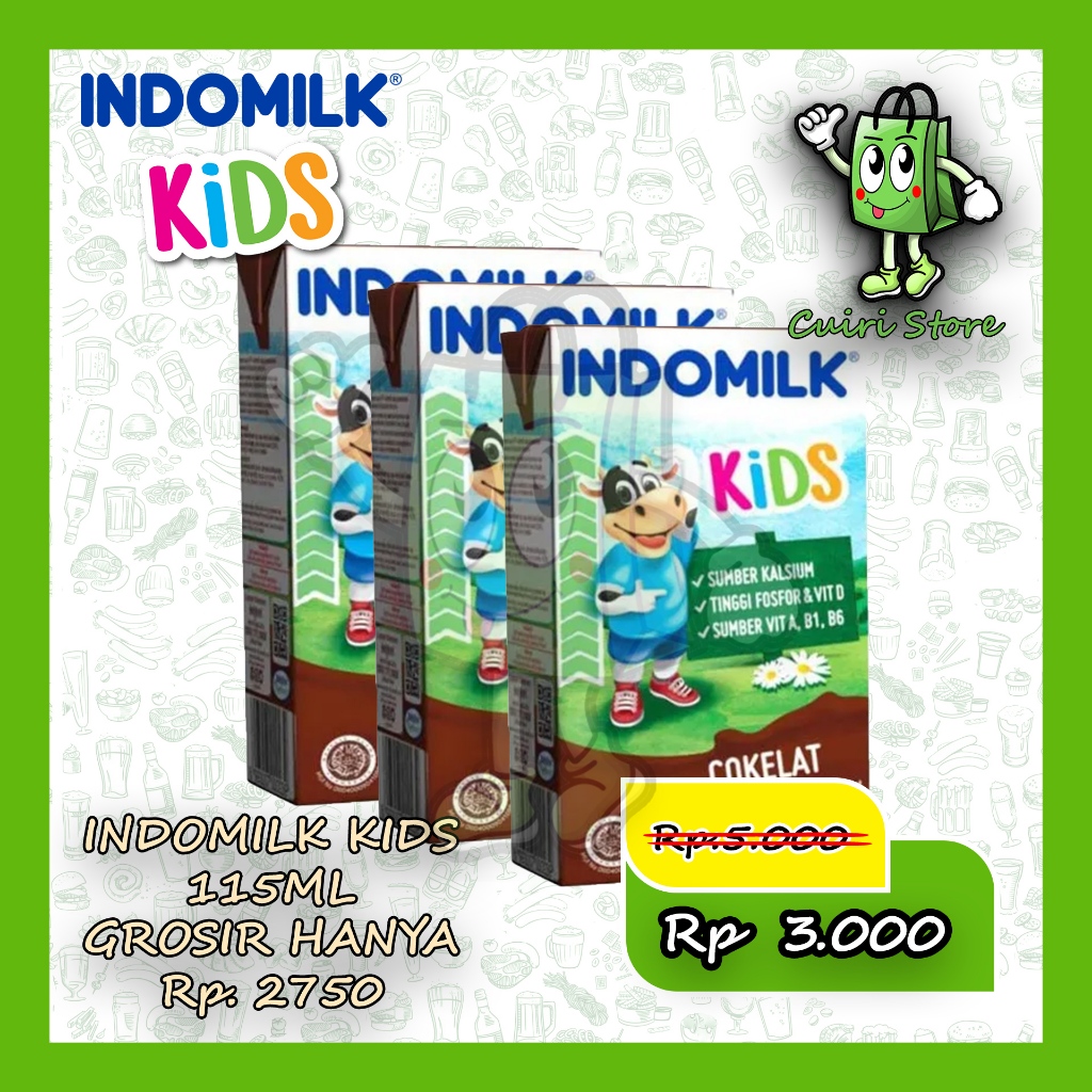 

Susu UHT Indomilk Kids 115 ml rasa Coklat / Strawberry