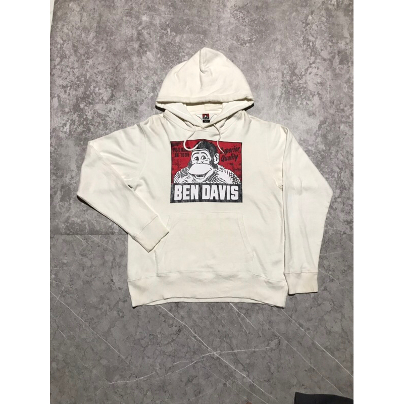 HOODIE BEN DAVIS PUTIH SECOND