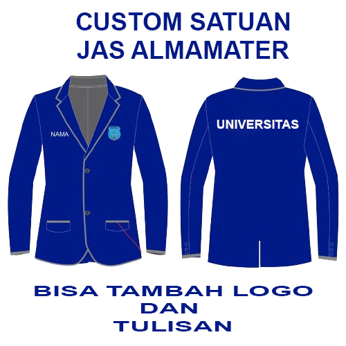 Custom jas almamater jas almet UNIVERSITAS Free Logo dan Nama Sekolah Bisa Satuan