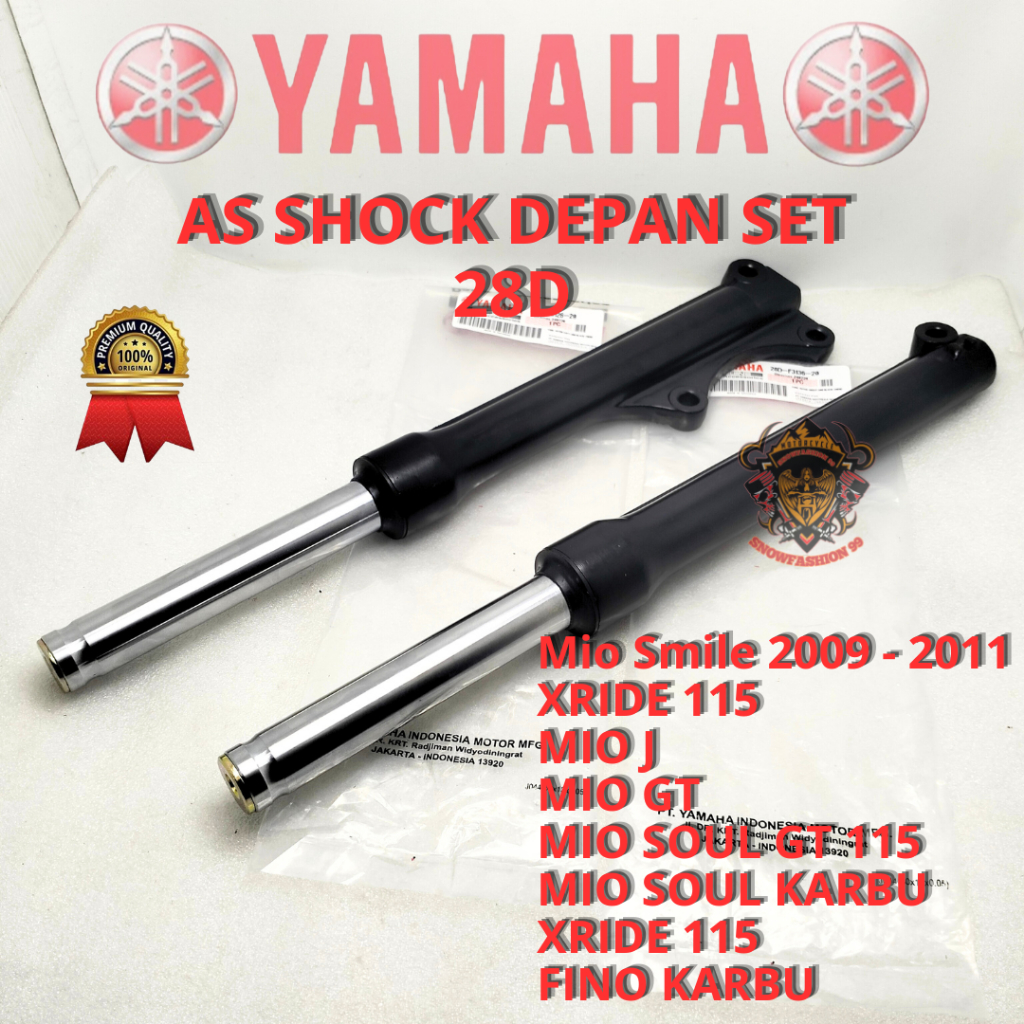 AS SHOCK DEPAN SET MIO 28D AS SHOCK SET TABUNG MIO SMILE ,XRIDE 115 ,MIO J  ,MIO GT ,MIO SOUL GT 115