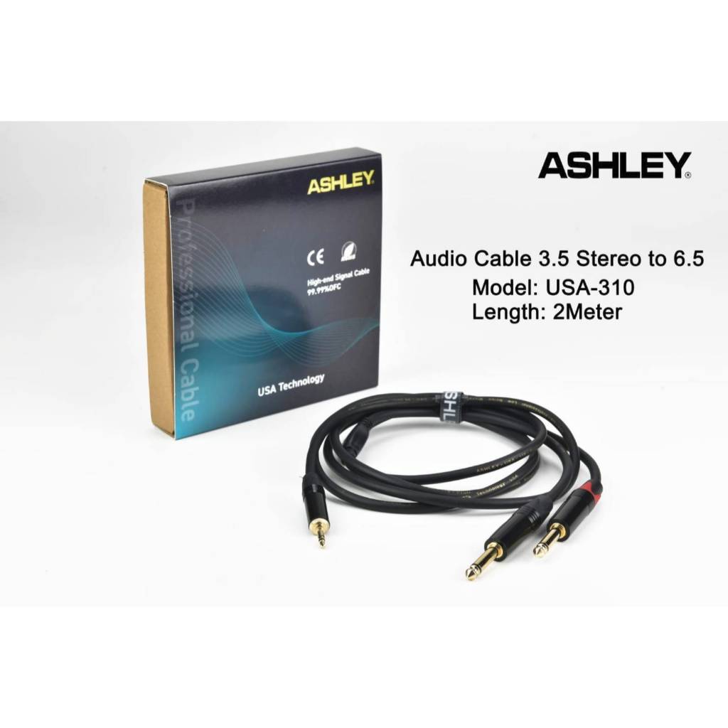 kabel jack ashley usa 310 akai 2 to hp / 6.5mm to 3.5mm