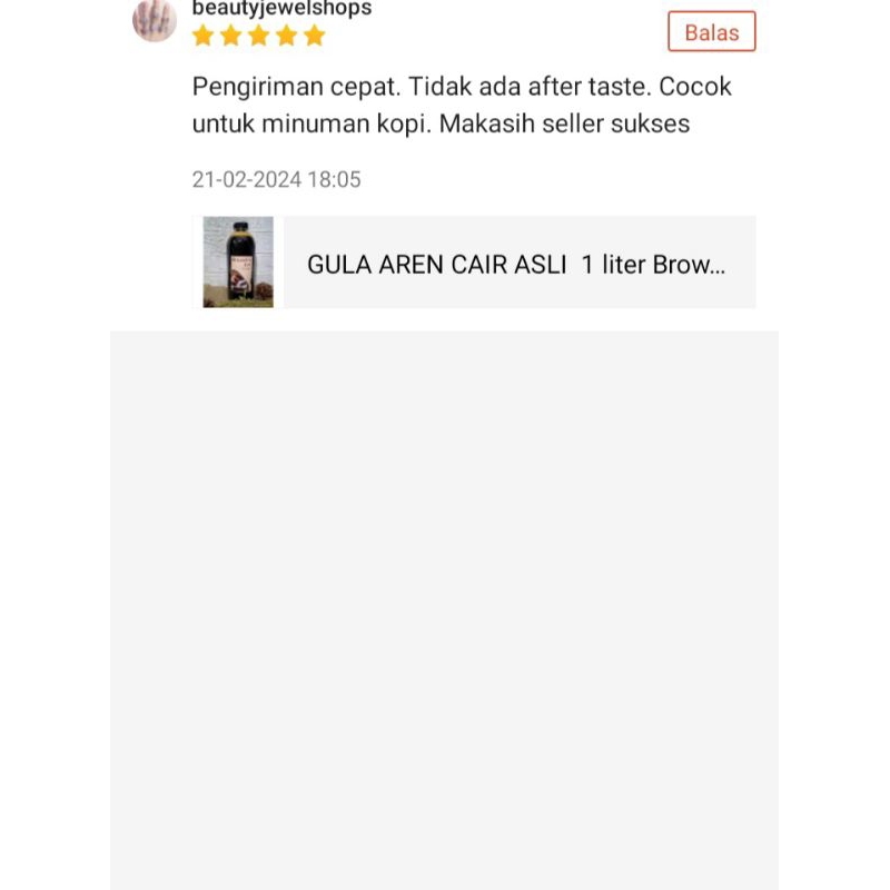 

GULA AREN CAIR ASLI 1 liter Brown sugar asli 100%