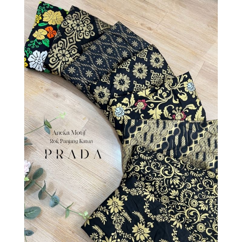 ROK PANJANG BATIK KATUN PRADA BALI BERBAGAI VARIASI MOTIF