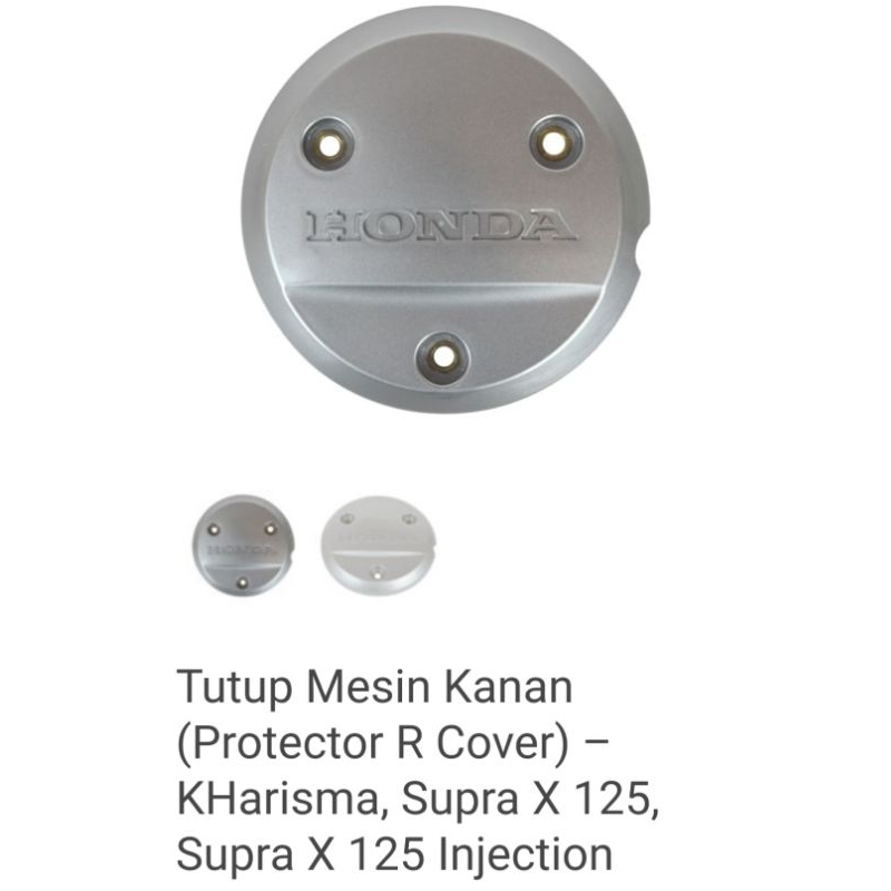 Protector R Cover Tutup Mesin Kanan Honda Karisma Supra x 125 2007-2014 11370-KPH-880 Ori Honda Genu
