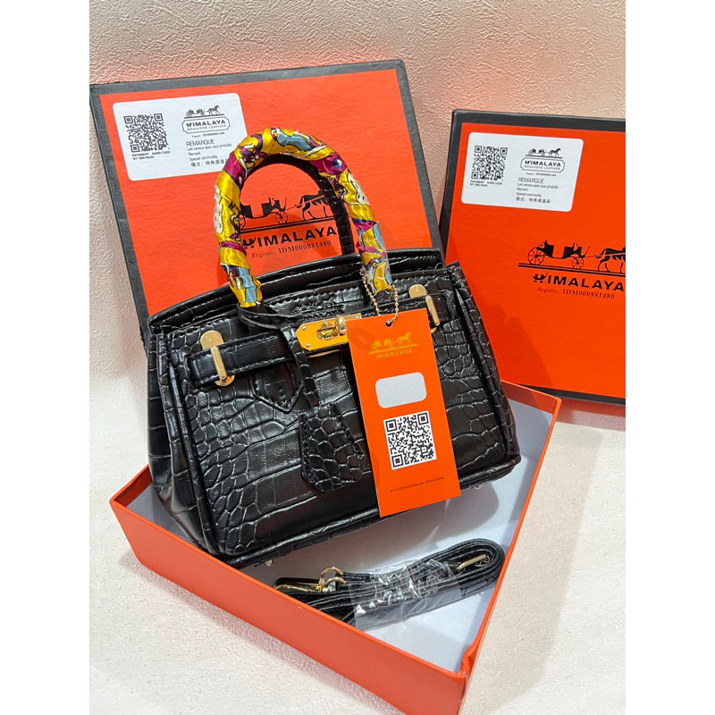 HIMALAYA-TAS SELEMPANG WANITA BIRGIN CROCO MINI BABY DOFT(20x9x14) FREE BOX HIMALAYA+SHOPPINGBAG