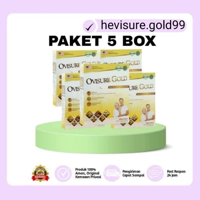 

PAKET 5 BOX OVISURE GOLD MILK SUSU OBAT TULANG DAN SENDI YG SEHAT 100% ORI