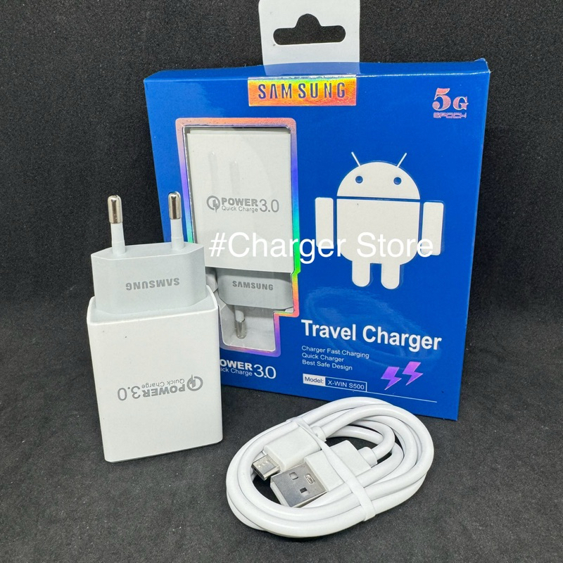 Charger Samsung Quick Charge Kabel Micro USB 5V 3A