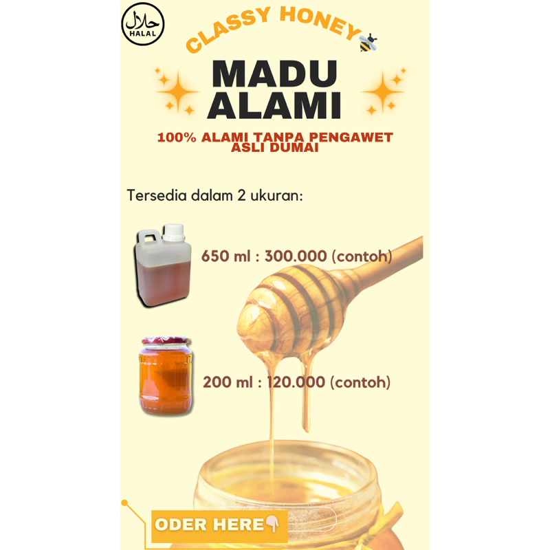 

Classy Honey - Madu Alami 100% Tanpa Pengawet, Halal