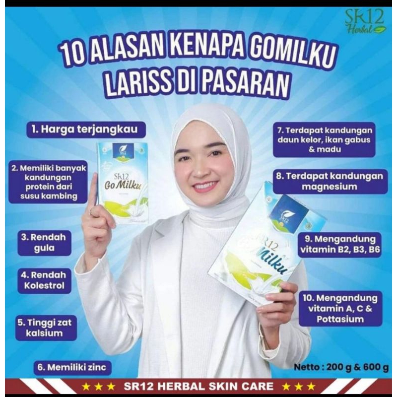 

GO MILKU SR12|SUSU KAMBING ETAWA SR12| SUSU HERBAL SR12
