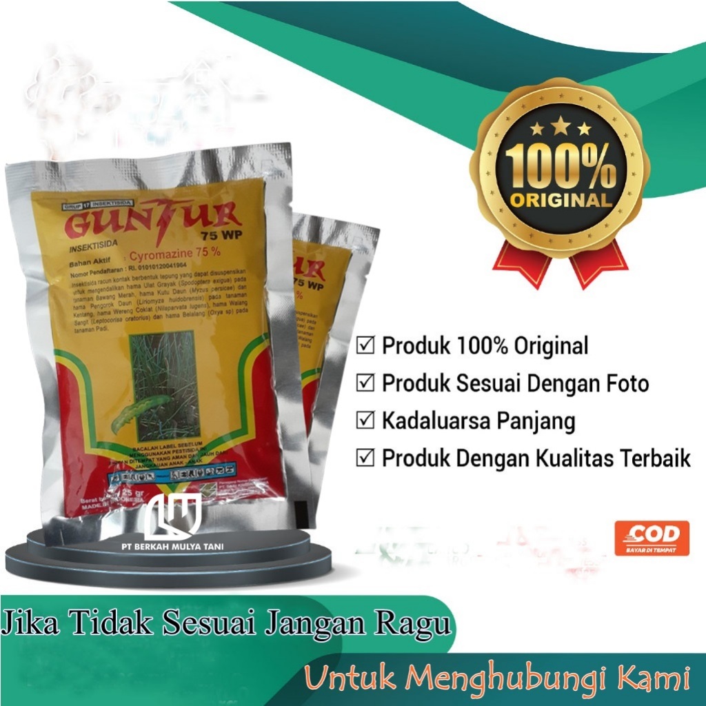 insektisida guntur 75wp 25gram bahan aktif siromazin