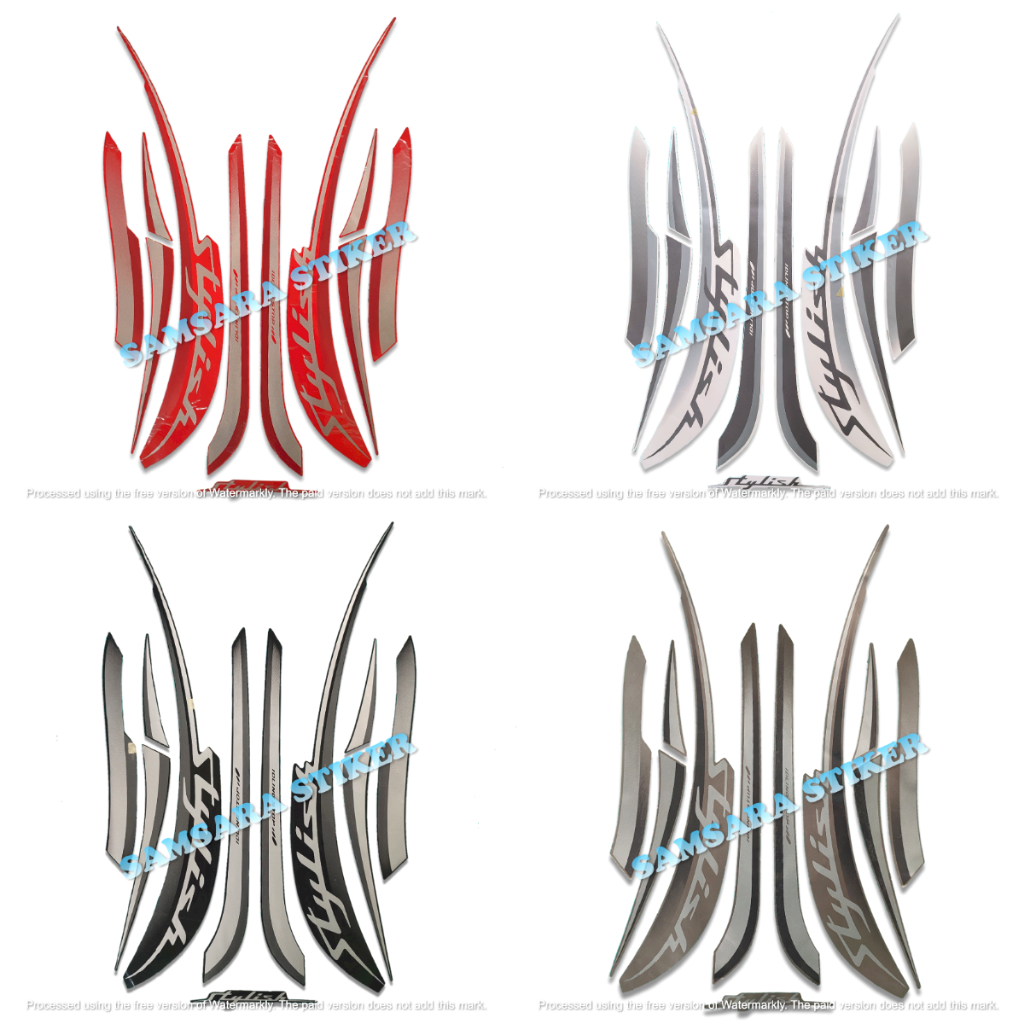 STICKER STRIPING MOTOR HONDA SCOOPY STYLISH 2019 STANDAR FULL SET
