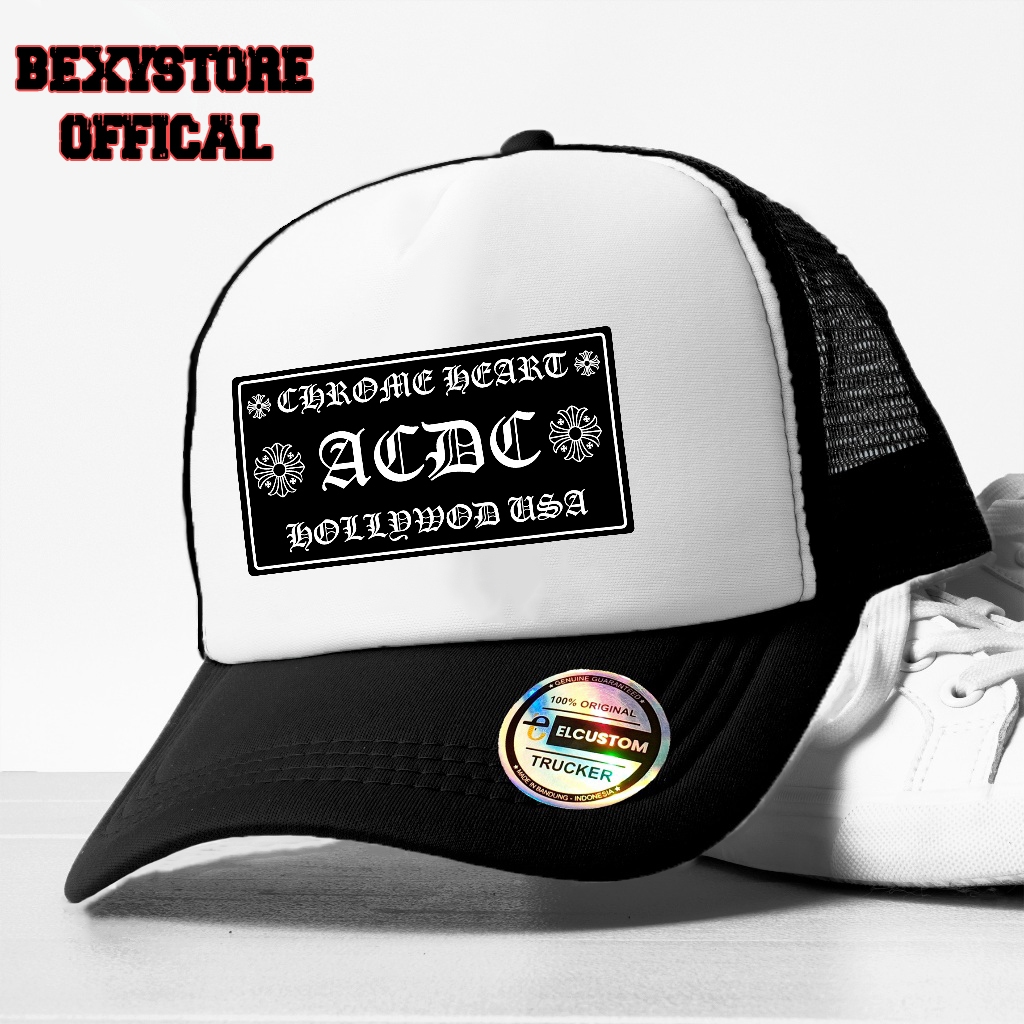 Topi Trucker CH ACDC / Topi Band / Topi Baseball / Trucker Hat / Topi Jaring Distro / Topi Premium /