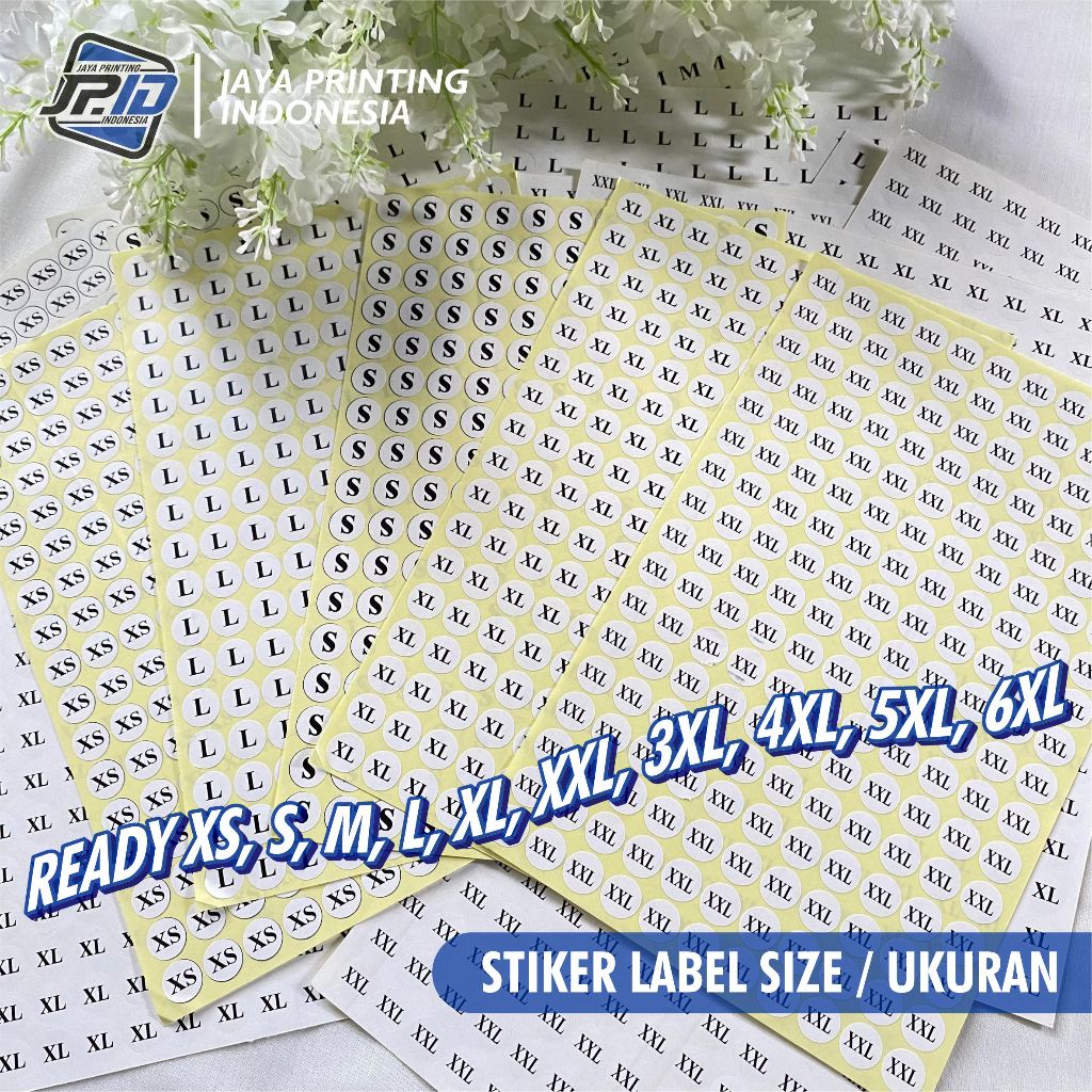 

Kertas Tempelan Stiker Size Baju Sticker Label Ukuran Stiker Tempel Kuning XS-6XL