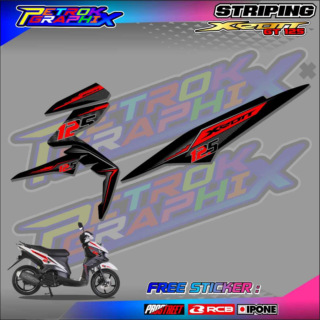 STRIPING VARIASI YAMAHA XEON GT 125 / STICKER LIST MOTOR YAMAHA XEON GT 125