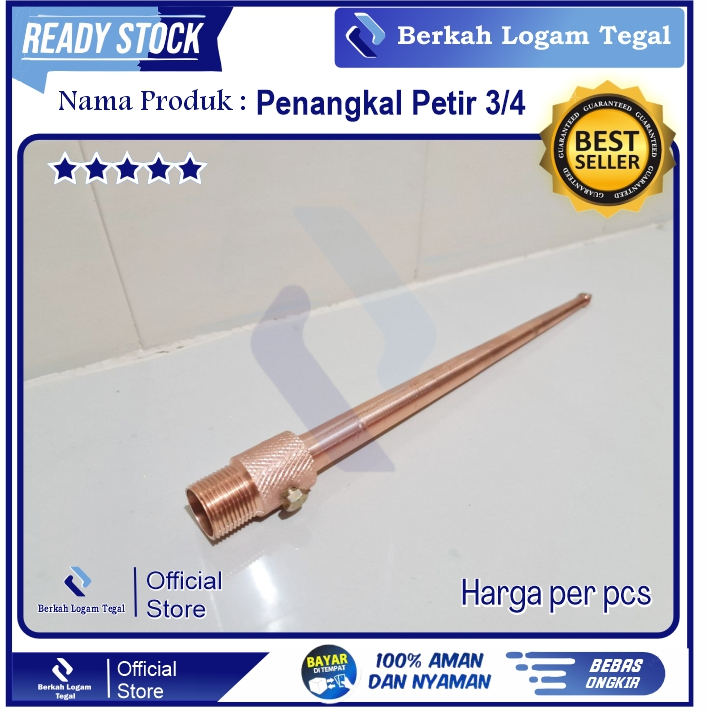 Tombak Anti Petir kuningan Asli 100% /  Splitzen Babit Tembaga
