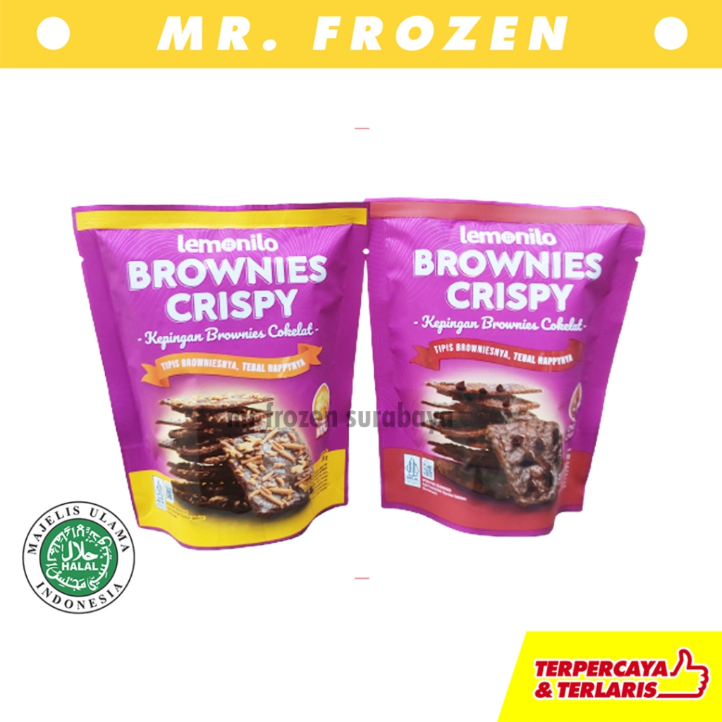 

LEMONILO Brownies Crispy - Chocochips Keju - Cemilan Diet Sehat - Lemonilo Bronis Coklat - Lemonilo Brownie Cheese