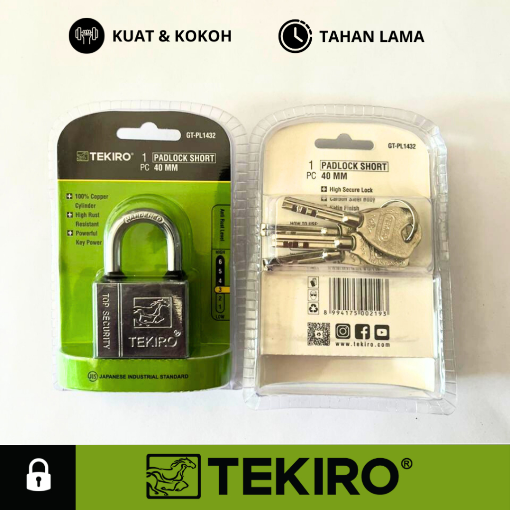 Gembok Tekiro 40mm pagar rumah kamar anti maling