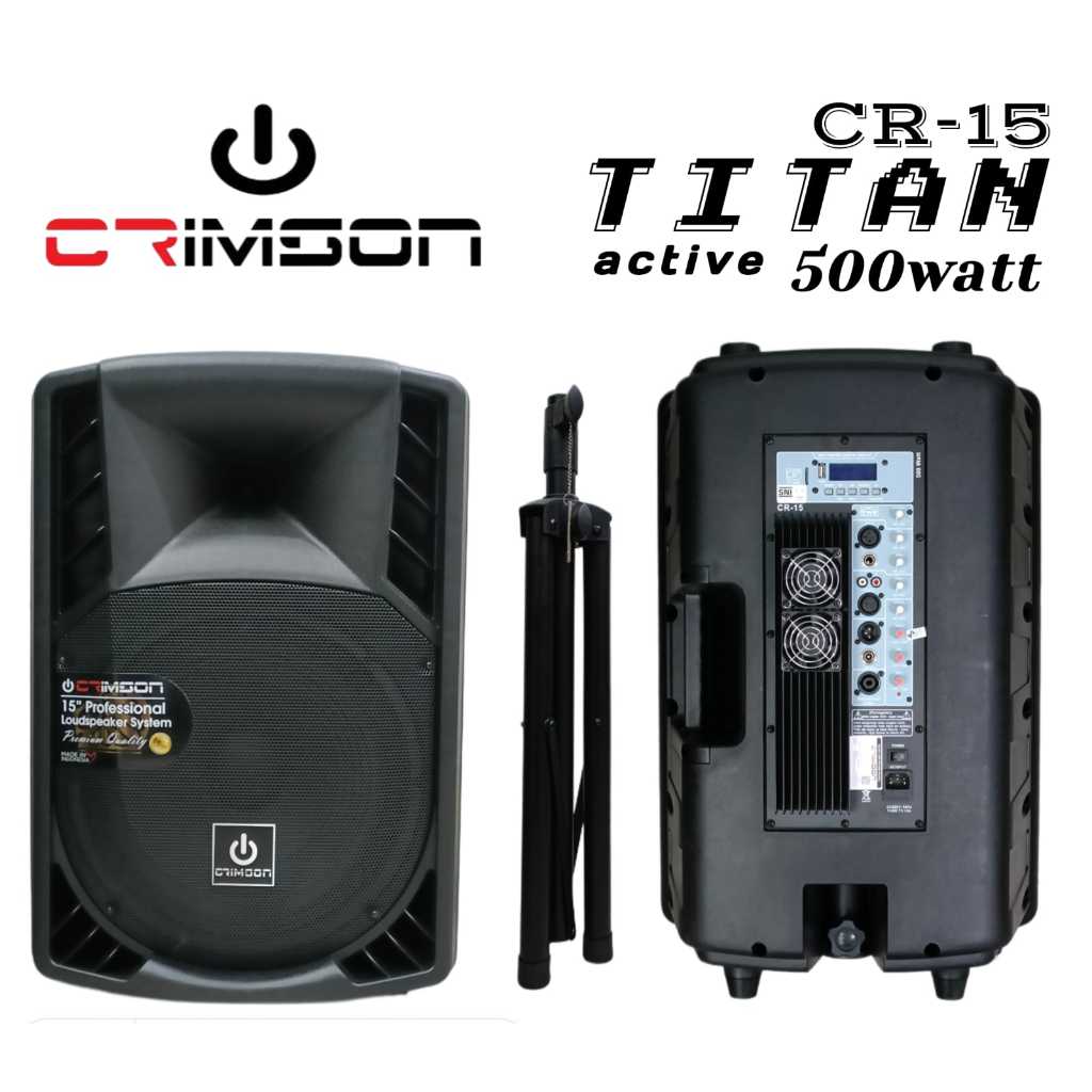 speaker aktif crimson cr15  titan 15 inch