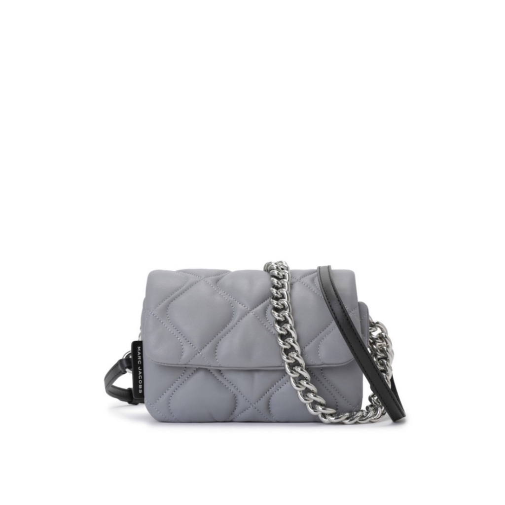 MARC JACOBS Small Quilted Pillow Bag Rock Grey