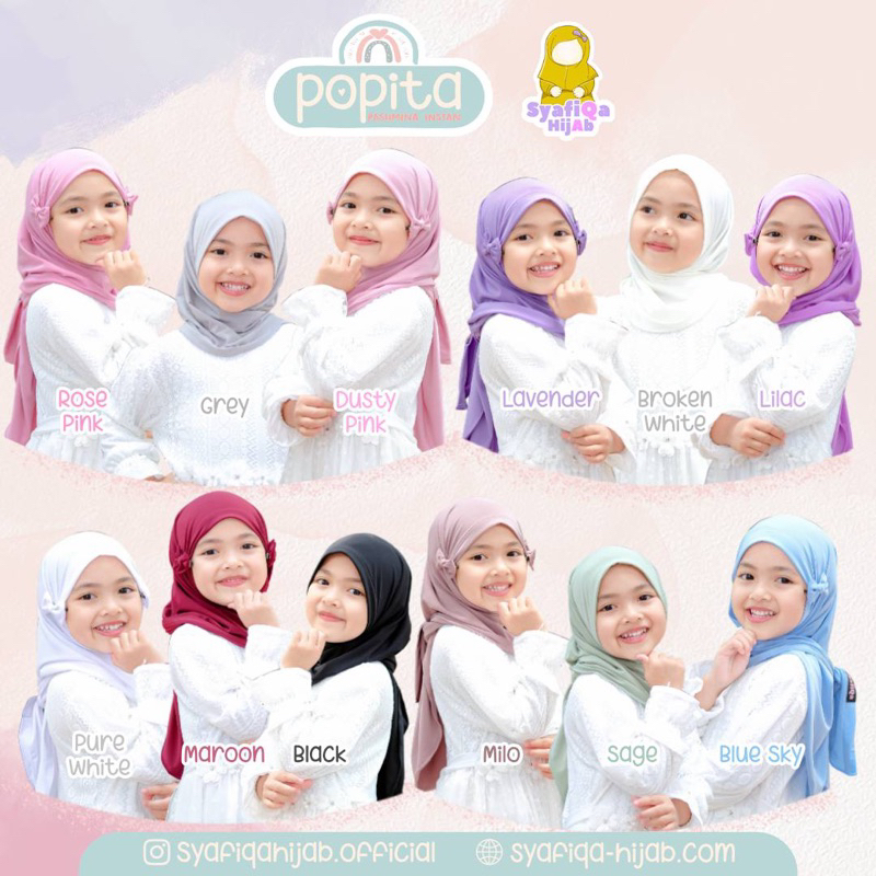 SYAFIQA HIJAB POPITA - JILBAB ANAK CEWEK