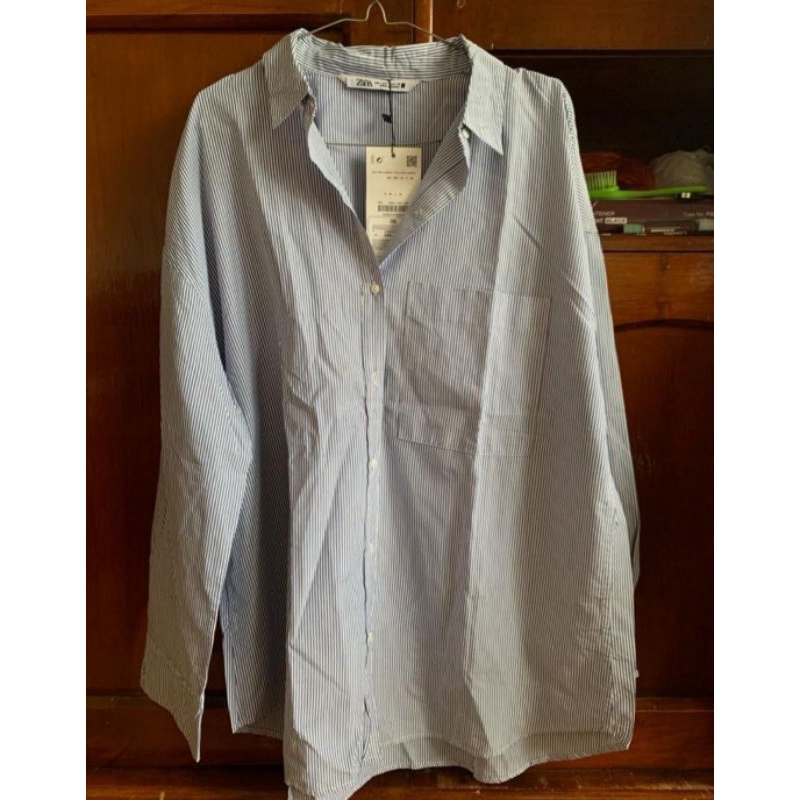 ZARA KEMEJA STRIPE OVERSIZE