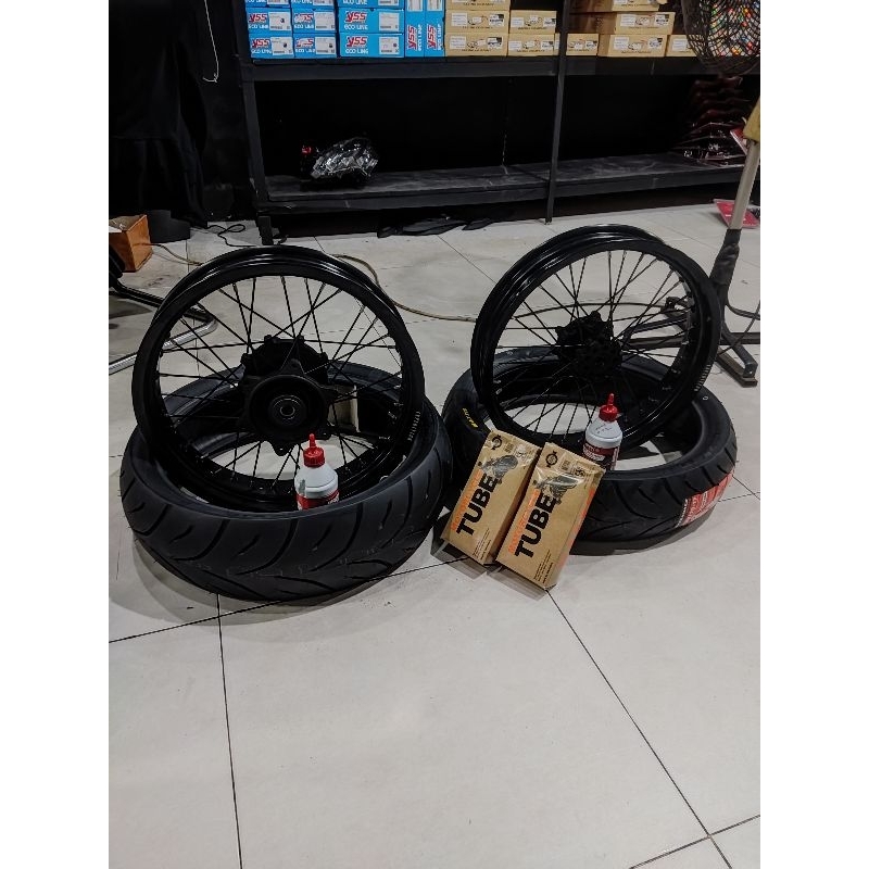 PAKETAN SUPERMOTO KLX/WR/CRF FULL EXPEDITION+ BAN MAXXIS EXTRAMAX 120/70-17 140/70-17