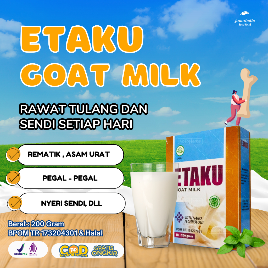 

Susu ETAKU Untuk Tulang dan Sendi Anak dan Dewasa Orang Tua Pengeroposan Tulang