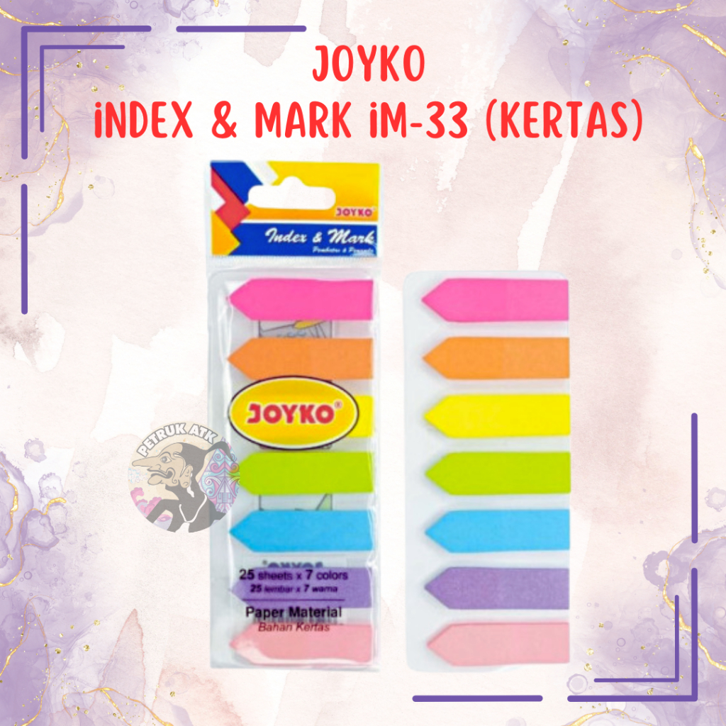 

[SET] STICKY NOTES / PEMBATAS PENANDA MEMO JOYKO IM-33 (KERTAS)*