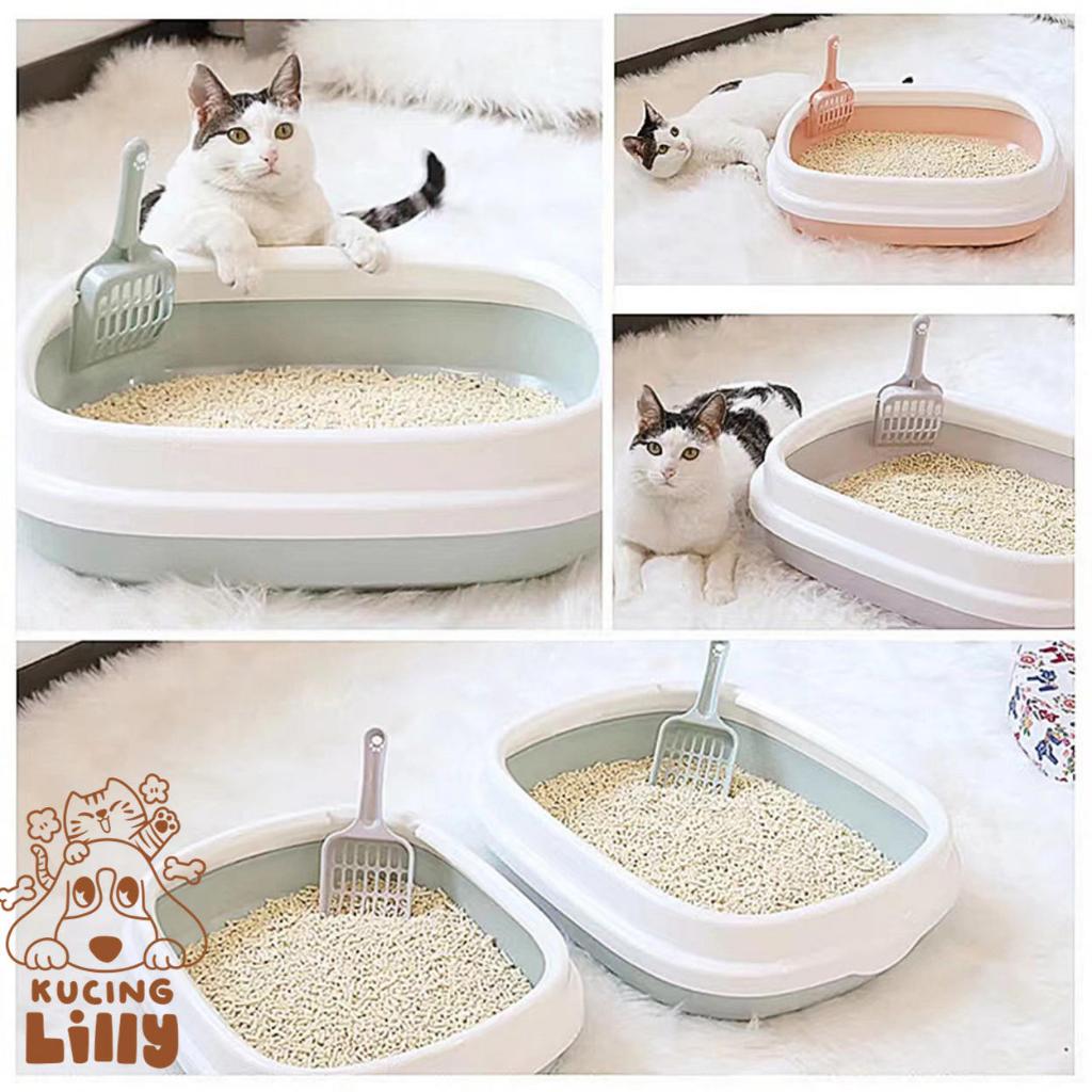 Bak Pasir Kucing (Tutup) Baskom Pasir Kucing Litter Box Kucing Litter Box Kucing Kotak Litter Box Ku