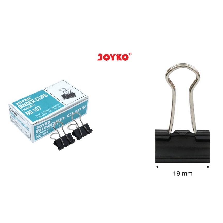 

PENJEPIT KERTAS NO. 107 / BINDER CLIPS NO. 107 KECIL/ KLIP KETAS HITAM/ ALAT TULIS MURAH