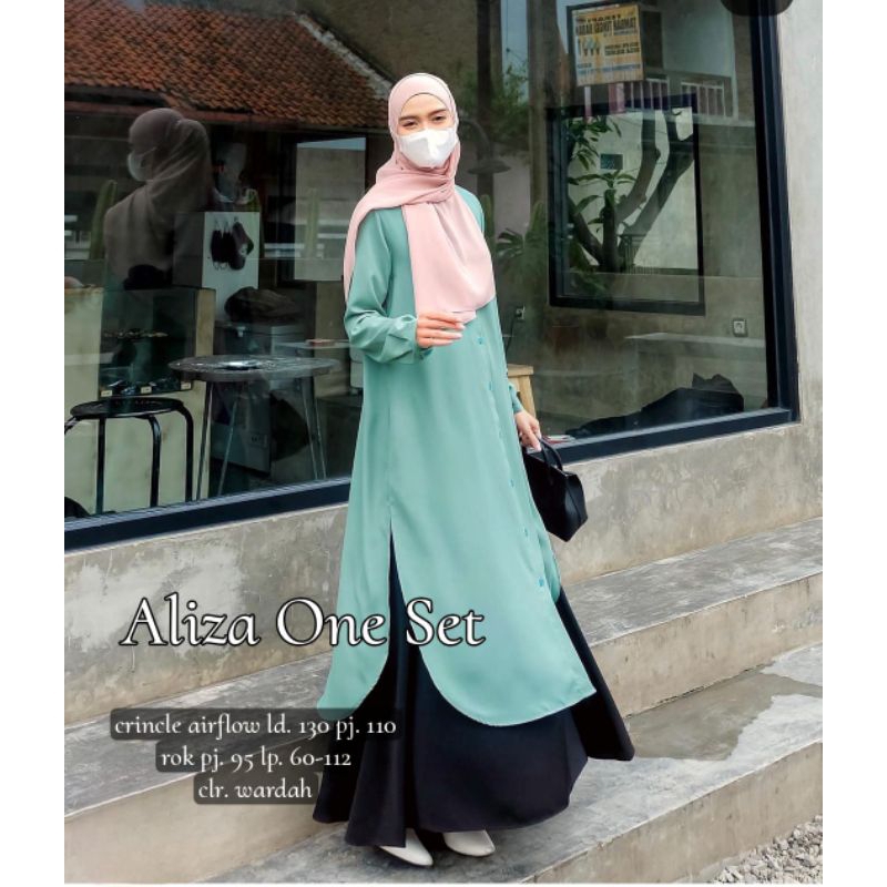 JUMBO LD 130 cm ALIZA SETELAN BAJU WANITA PLUS ROK