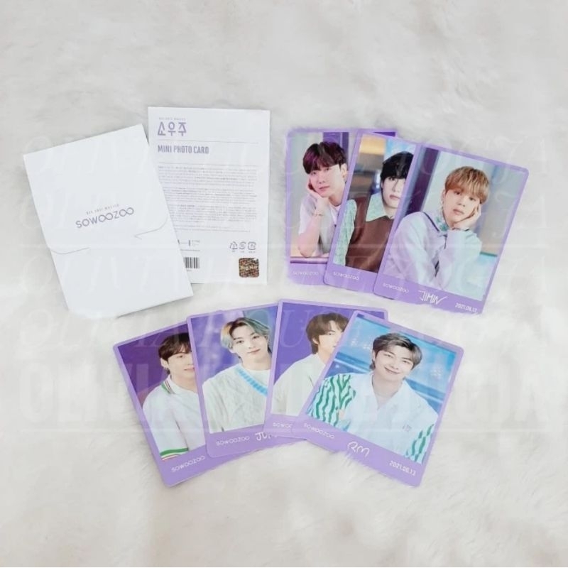 Photocard BTS Sowoozoo BTS 1 Putih Mini Photocard BTS 2021 Muster Sowoozoo BTS 1 Putih