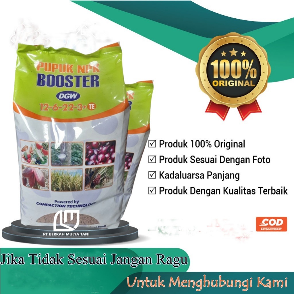 Pupuk Npk Booster 12 6 22 3 + TE DGW 5 Kg Kemasan Pabrik