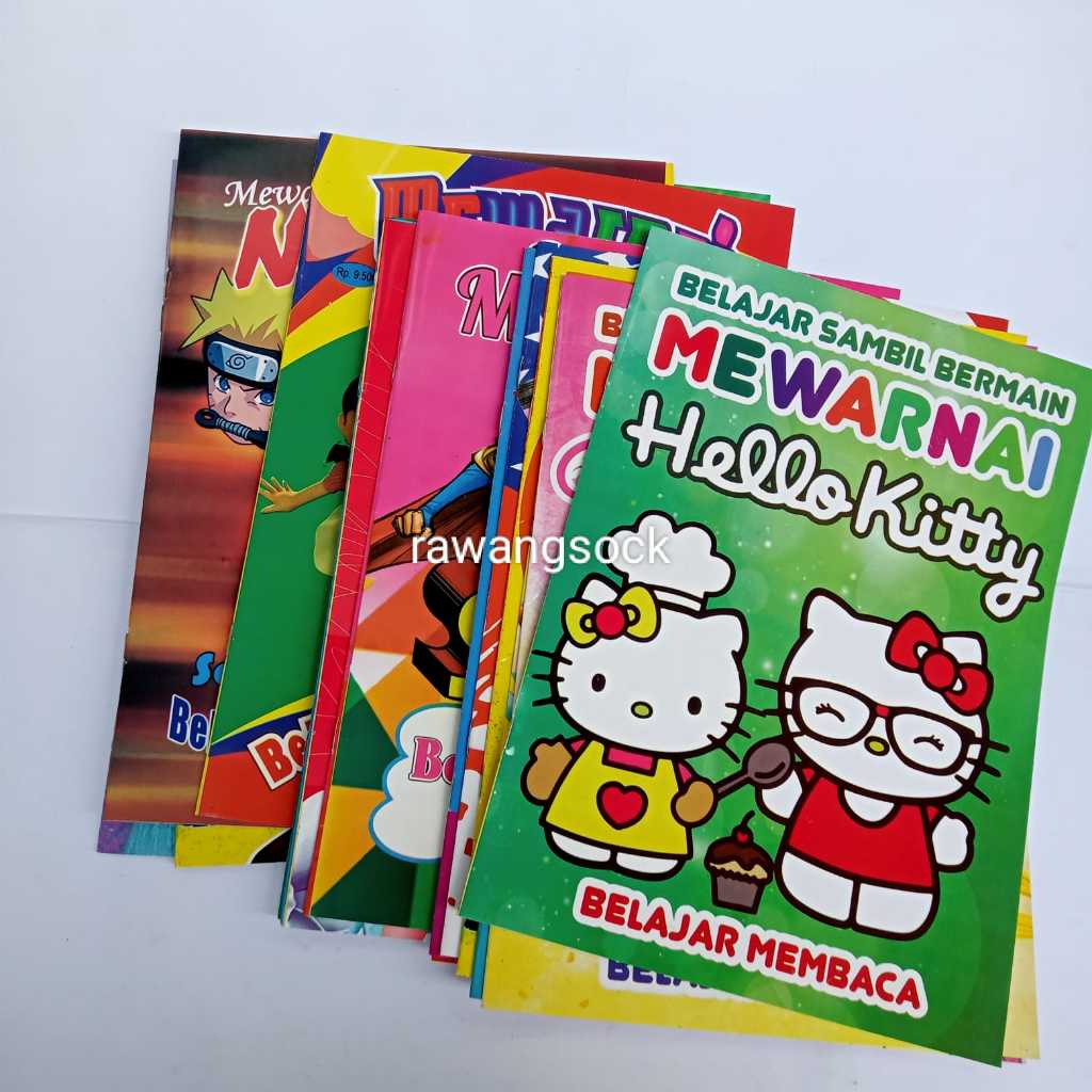 

isi 4 pcs buku mewarnai/buku beljar anak