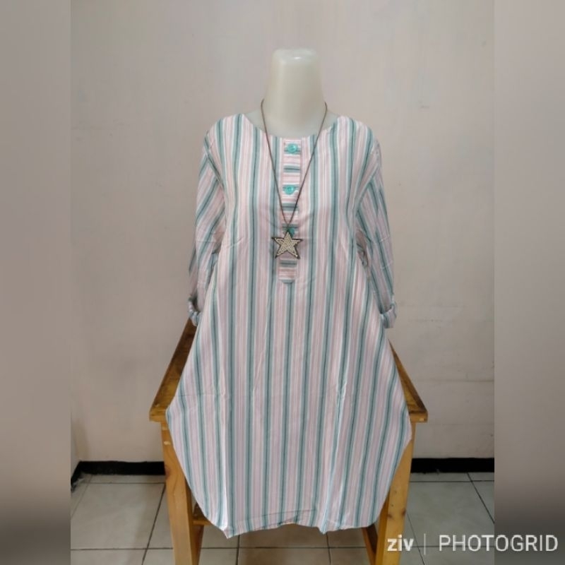 TUNIK MOTIF GARIS GARIS WANITA T1731