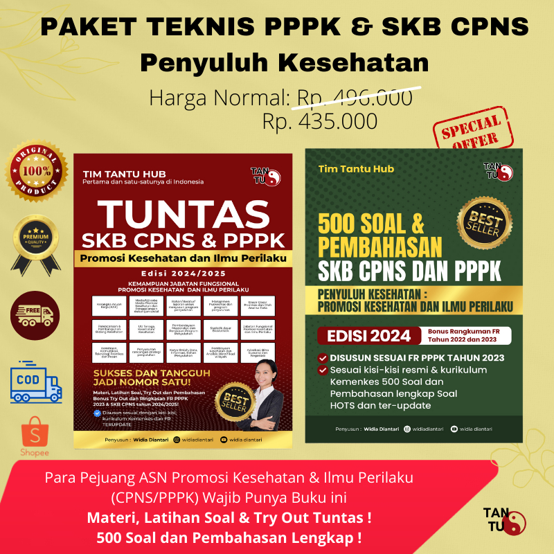 BUKU PAKET LENGKAP PPPK PENYULUH KESEHATAN SKB CPNS/TEKNIS PPPK edisi 2024 Paket G