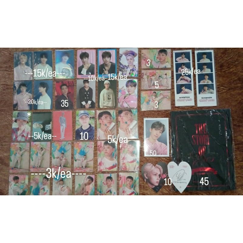 PHOTOCARD SEVENTEEN OFFICIAL WONWOO WOOZI DK DINO JOSHUA HOSHI VERNON SEUNGKWAN JUN