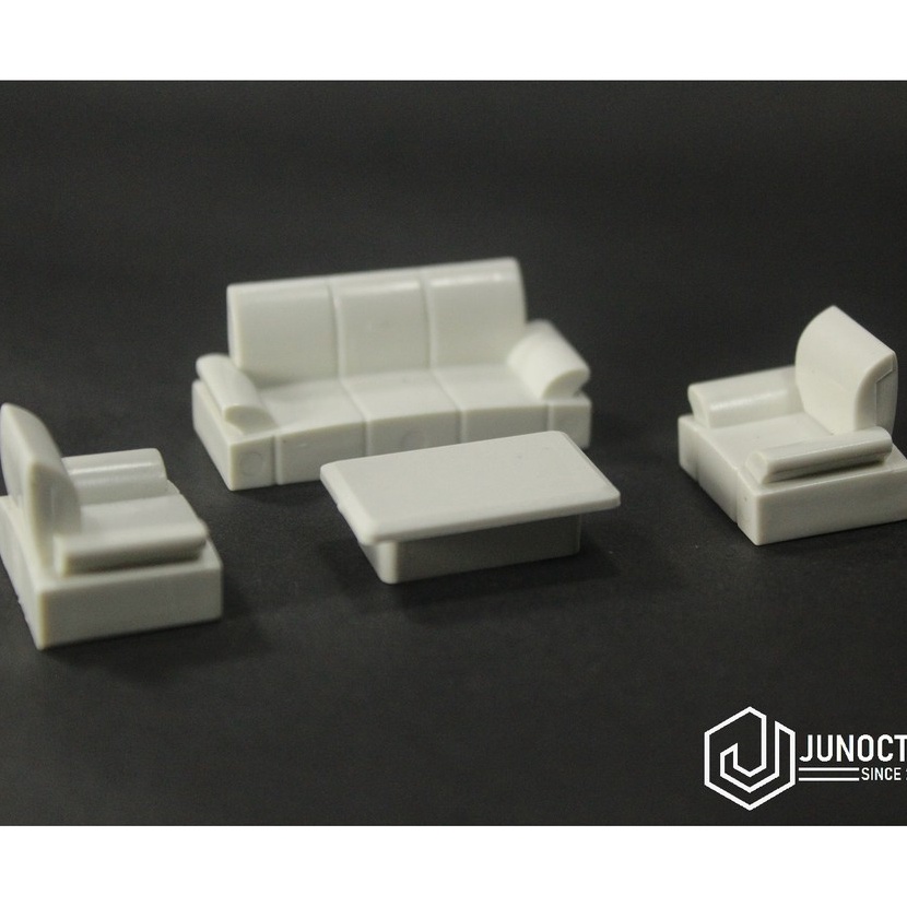 FG2 MAKET SOFA RUANG TAMU 1 SET MEJA KURSI 15 143  DIORAMA MINIATUR