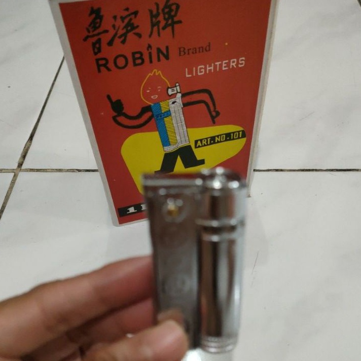 HJ6 korek api jadul Robin brand lighter 11